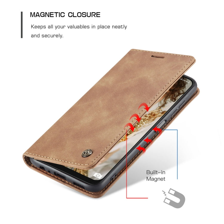 For Samsung Galaxy A22 5G CaseMe 013 Multifunctional Horizontal Flip Leather Case with Card Slot & Holder & Wallet(Brown) - Galaxy Phone Cases by CaseMe | Online Shopping South Africa | PMC Jewellery | Buy Now Pay Later Mobicred