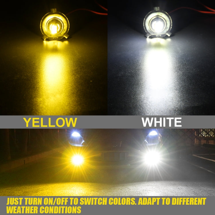 2 PCS V6 H4 DC9-36V 30W 3000LM IP65 Car LED Double Color Fog Light with 30LEDs SMD-2525 Lamp - Fog / Driving Lights by PMC TechLife | Online Shopping South Africa | PMC TechLife | Buy Now Pay Later Mobicred