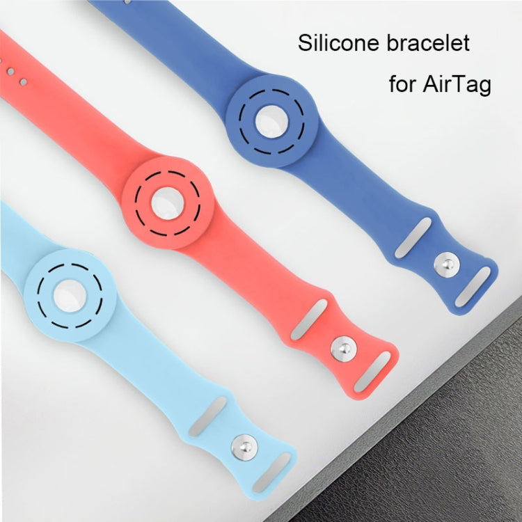 Anti-scratch Shockproof Silicone Bracelet Strap Protective Cover Case For AirTag(Wine Red) -  by PMc TechLife | Online Shopping South Africa | PMc TechLife | Buy Now Pay Later Mobicred