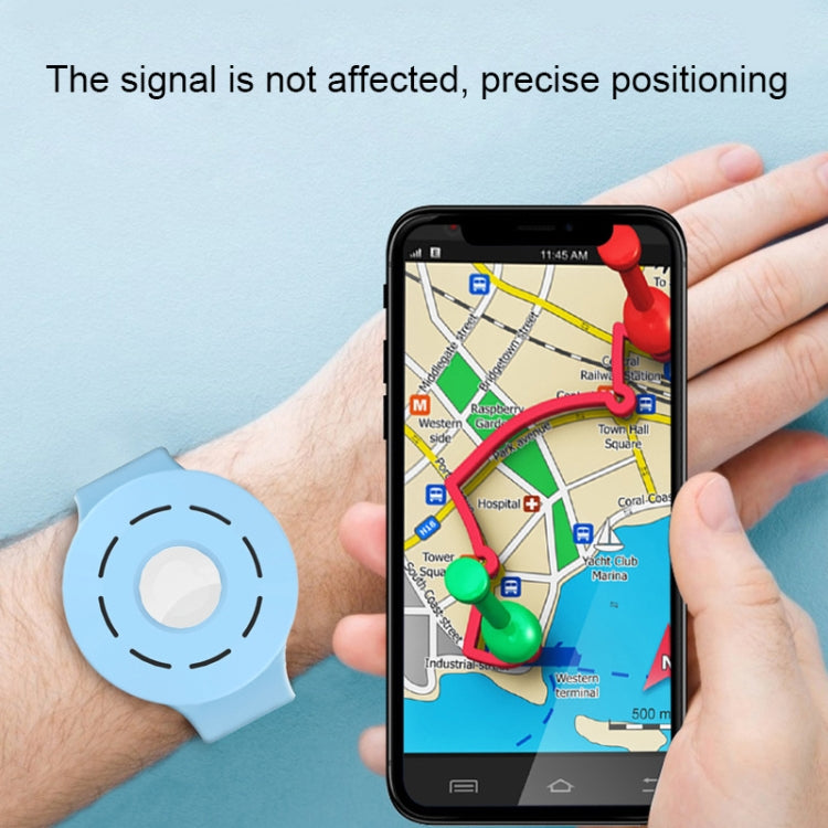 Anti-scratch Shockproof Silicone Bracelet Strap Protective Cover Case For AirTag(Denim Blue) - Other by PMc TechLife | Online Shopping South Africa | PMc TechLife | Buy Now Pay Later Mobicred