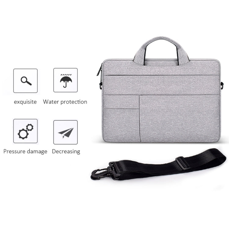 ND05SDJ Oxford Cloth + Nylon Laptop Portable Shoulder Bag, Size:15.6 inch(Hemp Gray) - 15.6 - 17 inch by PMC Jewellery | Online Shopping South Africa | PMC Jewellery | Buy Now Pay Later Mobicred