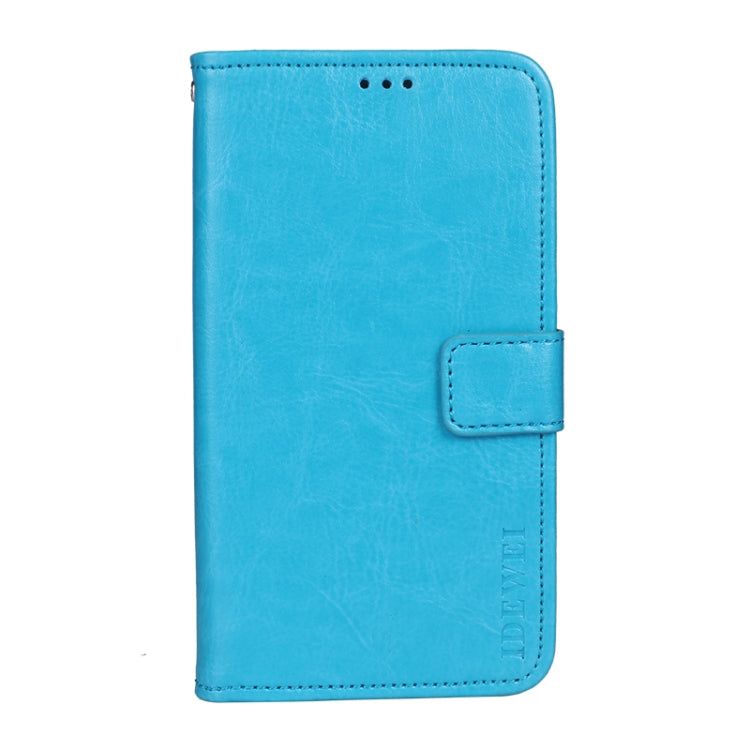 For Doogee X95 / X95 Pro idewei Crazy Horse Texture Horizontal Flip Leather Case with Holder & Card Slots & Wallet(Sky Blue) - More Brand by idewei | Online Shopping South Africa | PMC Jewellery | Buy Now Pay Later Mobicred