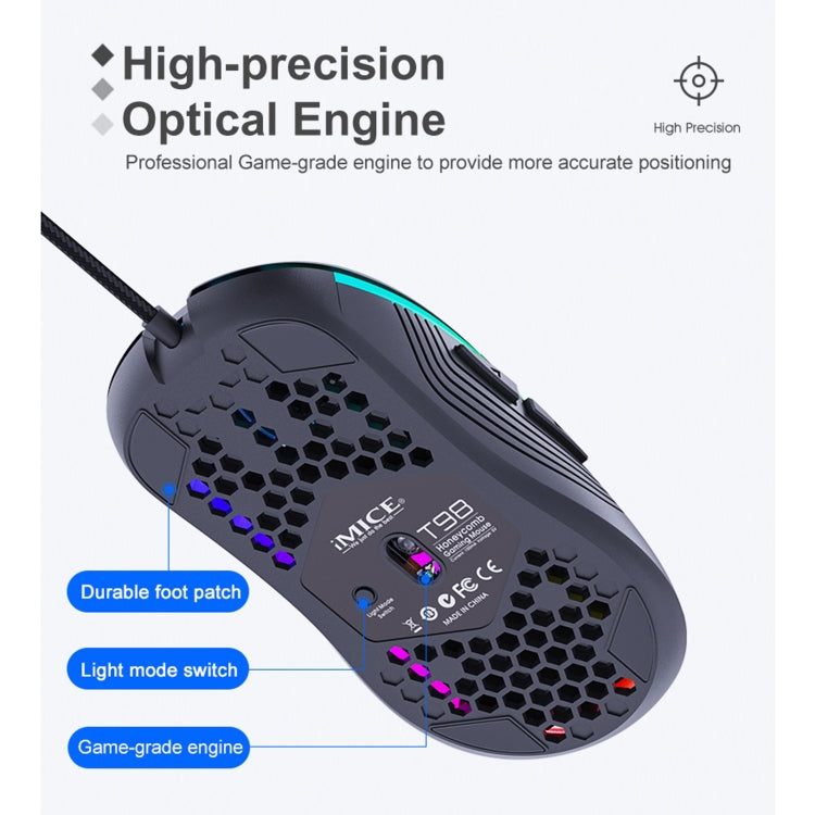 iMICE T98 RGB Lighting Gaming Wired Mouse - free shipping - PMC Jewellery - Order now!