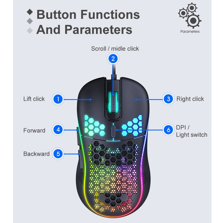 iMICE T98 RGB Lighting Gaming Wired Mouse - free shipping - PMC Jewellery - Order now!