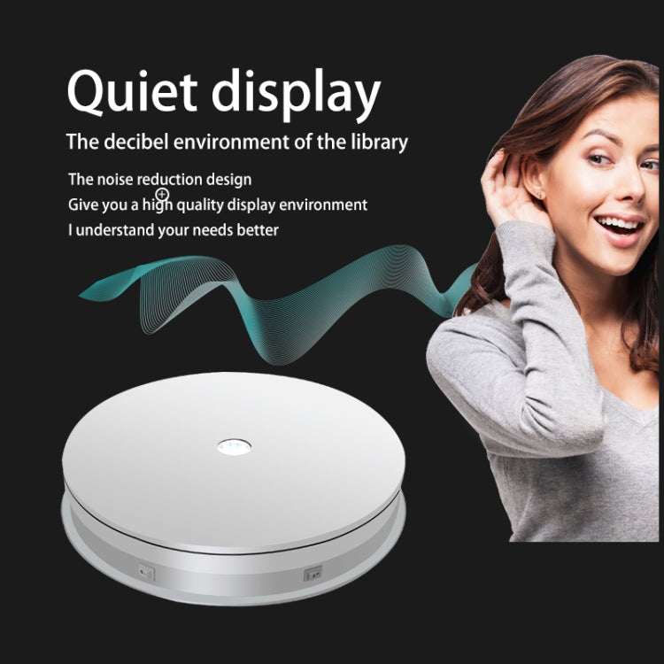 30cm Electric Rotating Turntable Display Stand  LED Light Video Shooting Props Turntable, Power Plug:220V AU Plug(White) - free shipping - PMc TechLife - Order now!