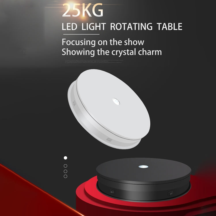 30cm Electric Rotating Turntable Display Stand  LED Light Video Shooting Props Turntable, Power Plug:220V AU Plug(White) - free shipping - PMc TechLife - Order now!