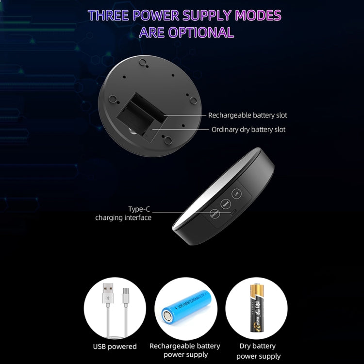 Intelligent APP Screen Display Electric Rotating Turntable Mirror Display Stand Live Broadcast Video Shooting Props Turntable(Blue Light) - free shipping - PMc TechLife - Order now!