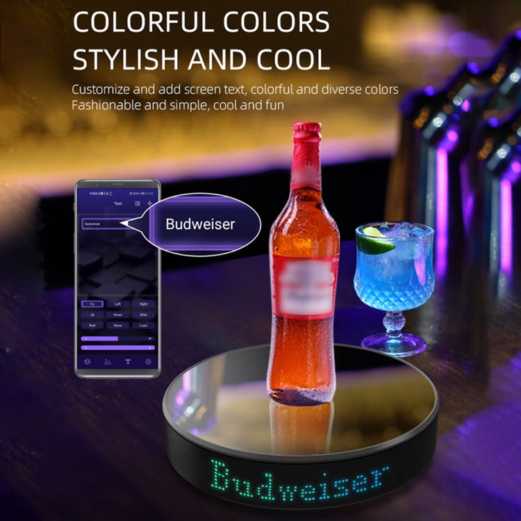 Intelligent APP Screen Display Electric Rotating Turntable Mirror Display Stand Live Broadcast Video Shooting Props Turntable(Blue Light) - free shipping - PMc TechLife - Order now!