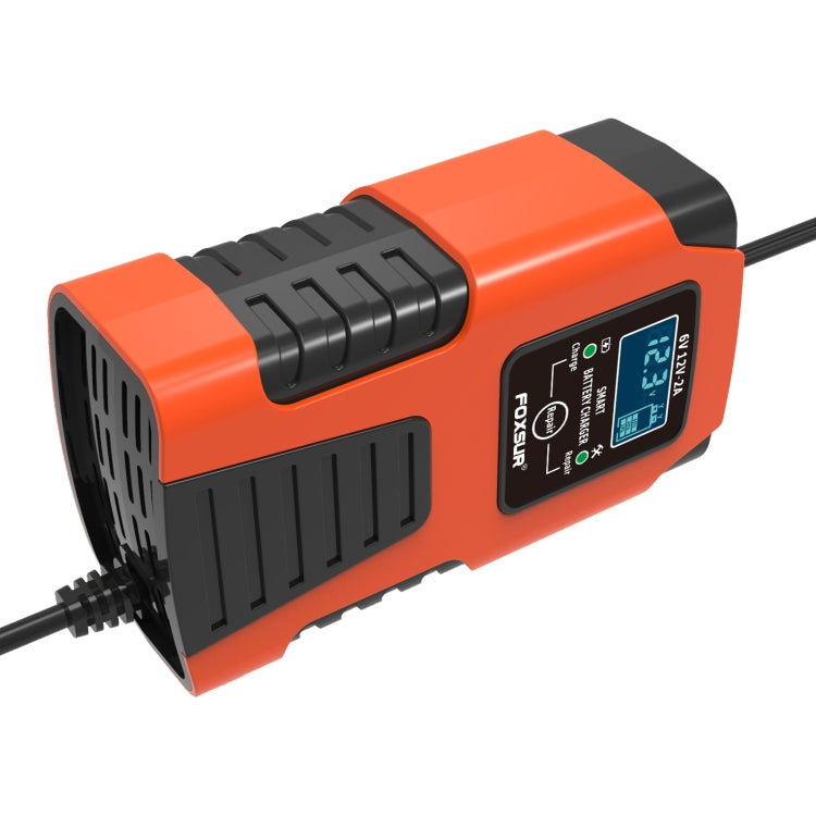 FOXSUR 2A / 6V / 12V Car / Motorcycle 3-stage Full Smart Battery Charger, Plug Type:JP Plug(Red) - Battery Charger by FOXSUR | Online Shopping South Africa | PMC Jewellery