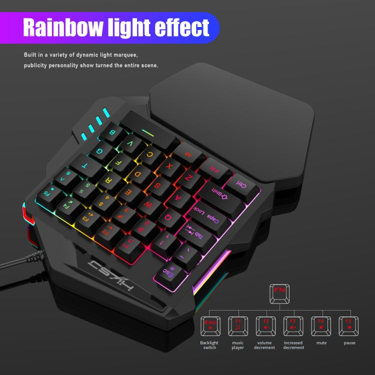 HXSJ P8+V100+A883 Keyboard Mouse Converter + One-handed Keyboard + Programming Gaming Mouse Set - Wired Mice by HXSJ | Online Shopping South Africa | PMC Jewellery | Buy Now Pay Later Mobicred