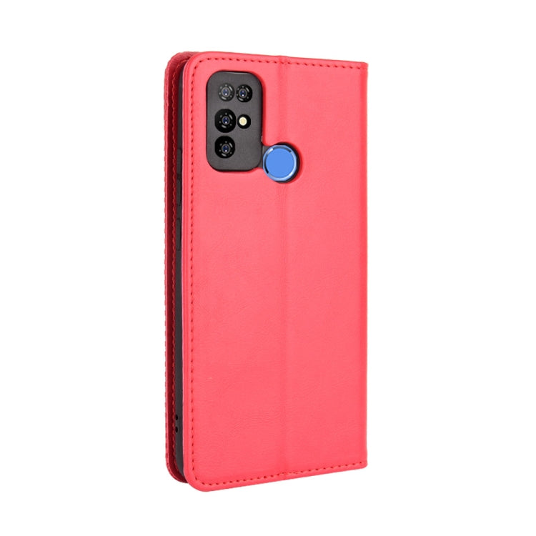 For Doogee X96 Pro Magnetic Buckle Retro Crazy Horse Texture Horizontal Flip Leather Case with Holder & Card Slots & Photo Frame(Red) - More Brand by PMC Jewellery | Online Shopping South Africa | PMC Jewellery | Buy Now Pay Later Mobicred