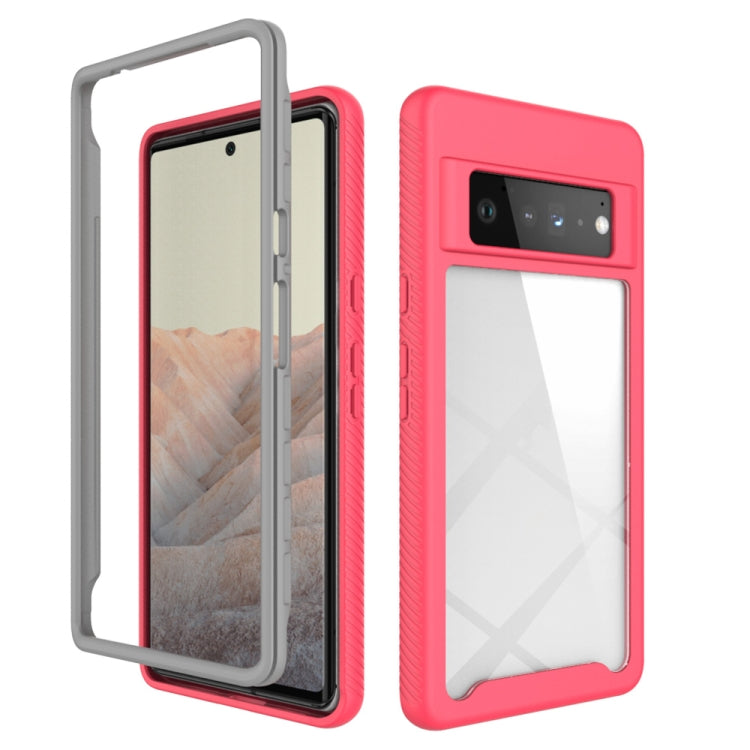For Google Pixel 6 Pro Starry Sky Solid Color Series Shockproof PC + TPU Case(Rose Red) - Google Cases by PMC TechLife | Online Shopping South Africa | PMC TechLife