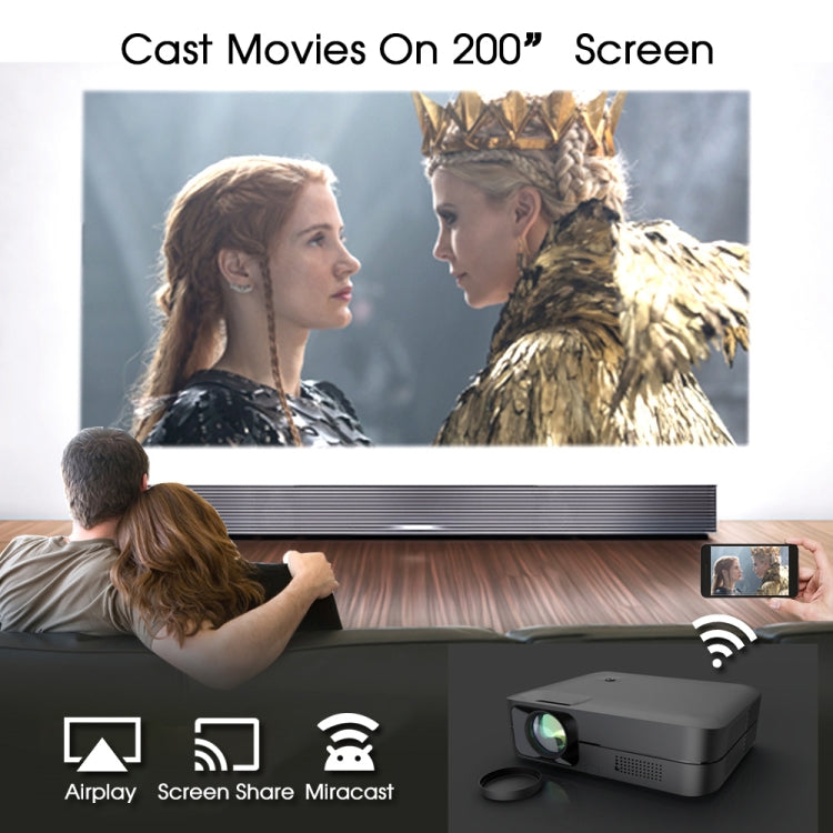 WEJOY L9 1920x1080P 400 ANSI Lumens Portable Home Theater LED HD Digital Projector, Android 6.0, 1G+8G, US Plug - LED Projector by WEJOY | Online Shopping South Africa | PMC Jewellery | Buy Now Pay Later Mobicred