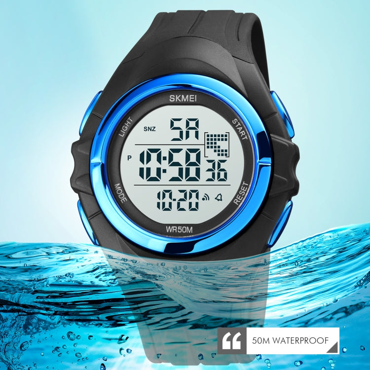 SKMEI 1790 Triplicate Round LED Dual Time Digital Display Luminous Electronic Watch for Men(Black White) - free shipping - PMC TechLife - Order now!