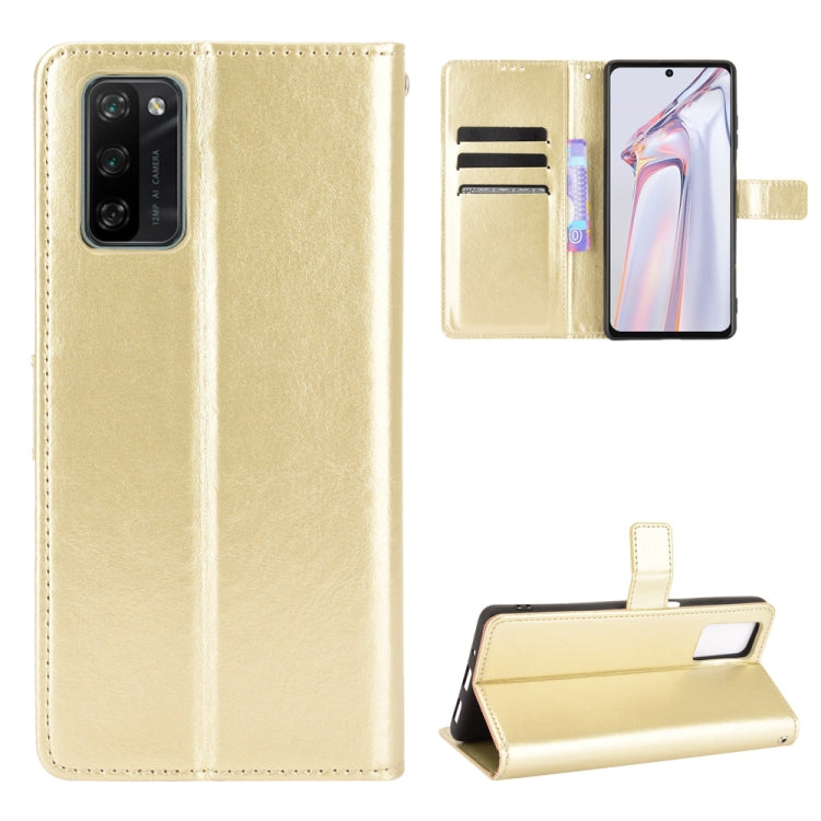 For Blackview A100 Crazy Horse Texture Horizontal Flip Leather Case with Holder & Card Slots & Lanyard(Gold) - More Brand by PMC Jewellery | Online Shopping South Africa | PMC Jewellery