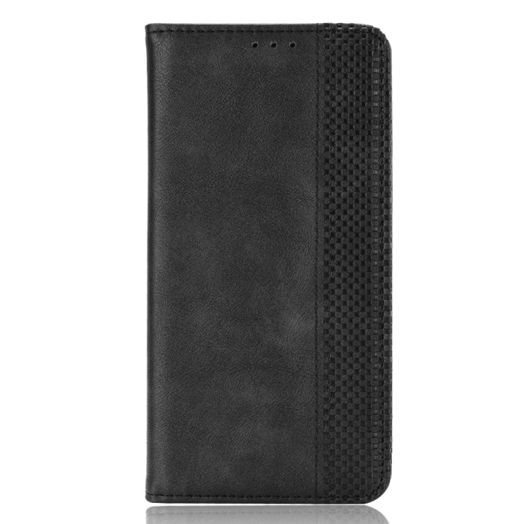 For Blackview A100 Magnetic Buckle Retro Crazy Horse Texture Horizontal Flip Leather Case with Holder & Card Slots & Photo Frame(Black) - More Brand by PMC Jewellery | Online Shopping South Africa | PMC Jewellery | Buy Now Pay Later Mobicred