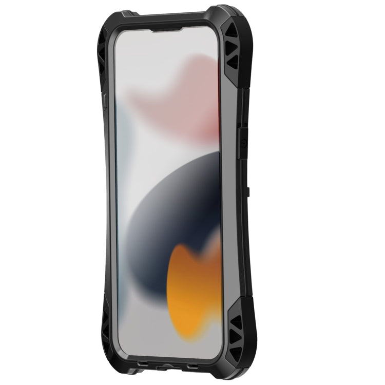For iPhone 13 Pro Max R-JUST AMIRA Shockproof Dustproof Waterproof Metal Protective Case (Black) - free shipping - PMC TechLife - Order now!