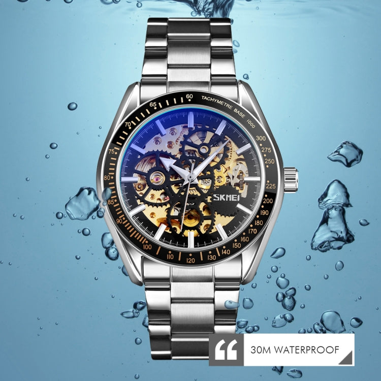 SKMEI 9194 Men Mechanical Gear Dial Automatic Mechanical Watch(Gold) - free shipping - PMC TechLife - Order now!