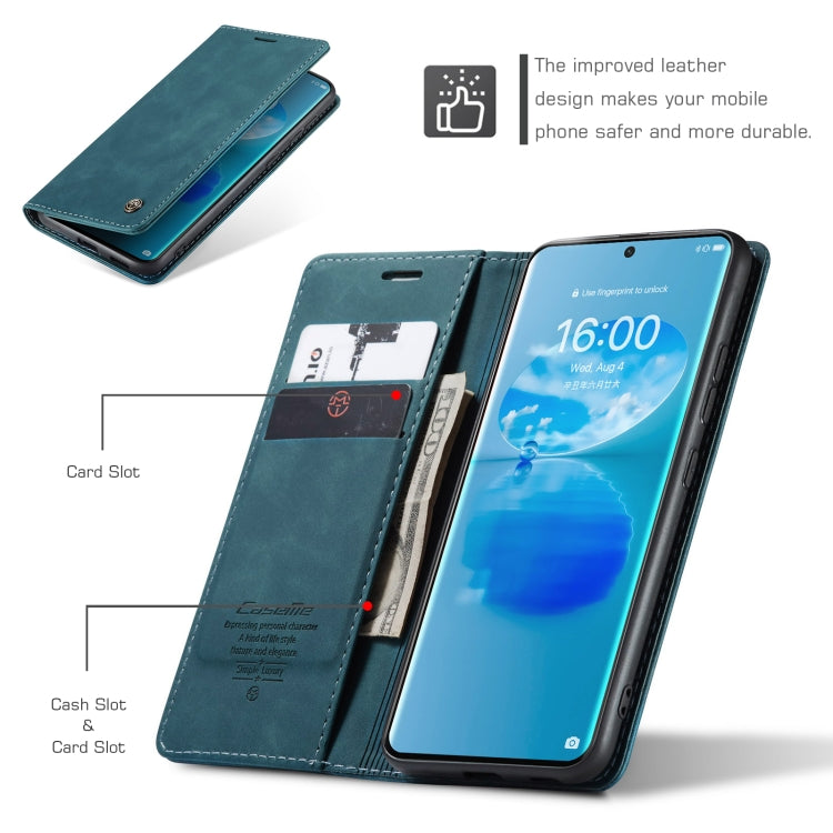 CaseMe 013 Multifunctional Horizontal Flip Leather Case with Holder & Card Slot & Wallet For Huawei P50 Pro(Blue) - Huawei Cases by CaseMe | Online Shopping South Africa | PMC Jewellery | Buy Now Pay Later Mobicred