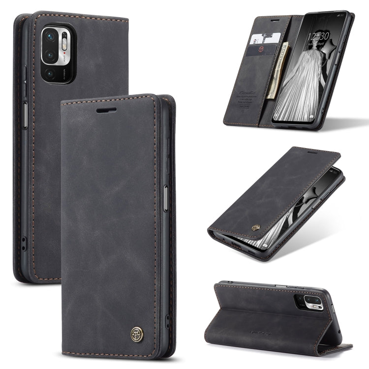 CaseMe 013 Multifunctional Horizontal Flip Leather Case with Holder & Card Slot & Wallet For Xiaomi Redmi Note 10 5G(Black) - Xiaomi Cases by CaseMe | Online Shopping South Africa | PMC Jewellery | Buy Now Pay Later Mobicred