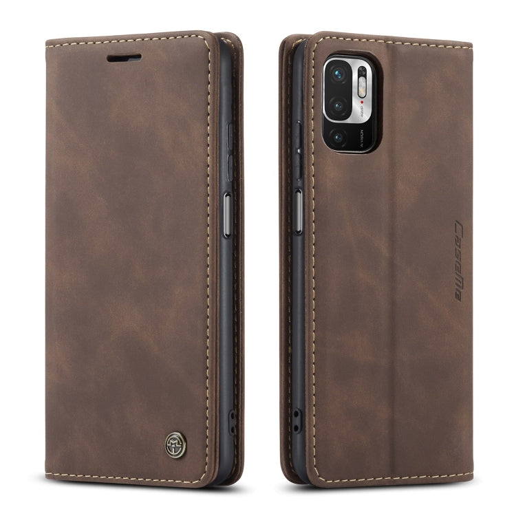 CaseMe 013 Multifunctional Horizontal Flip Leather Case with Holder & Card Slot & Wallet For Xiaomi Redmi Note 10 5G(Coffee) - Xiaomi Cases by CaseMe | Online Shopping South Africa | PMC Jewellery | Buy Now Pay Later Mobicred