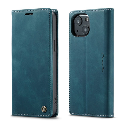 For iPhone 13 mini CaseMe-013 Multifunctional Retro Frosted Horizontal Flip Leather Case with Card Slot & Holder & Wallet (Blue) - iPhone 13 mini Cases by CaseMe | Online Shopping South Africa | PMC Jewellery | Buy Now Pay Later Mobicred