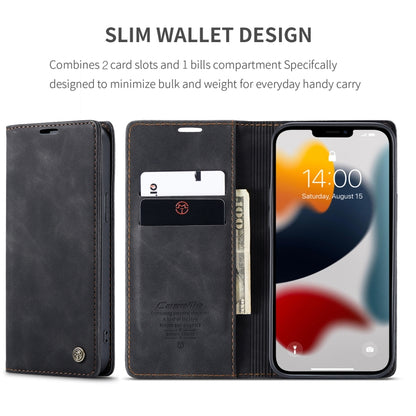 For iPhone 13 Pro CaseMe-013 Multifunctional Retro Frosted Horizontal Flip Leather Case with Card Slot & Holder & Wallet (Black) - iPhone 13 Pro Cases by CaseMe | Online Shopping South Africa | PMC Jewellery | Buy Now Pay Later Mobicred