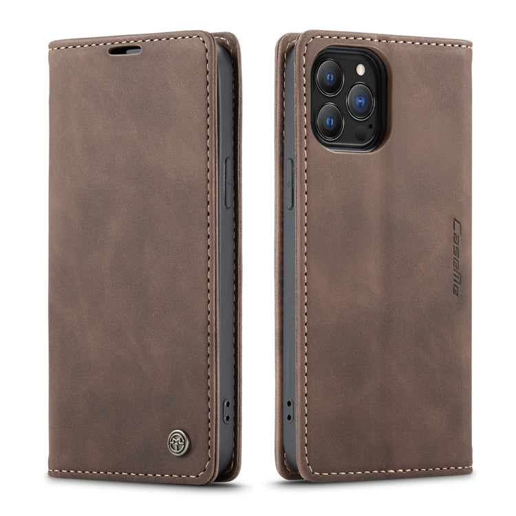 For iPhone 13 Pro Max CaseMe-013 Multifunctional Retro Frosted Horizontal Flip Leather Case with Card Slot & Holder & Wallet (Coffee) - iPhone 13 Pro Max Cases by CaseMe | Online Shopping South Africa | PMC Jewellery | Buy Now Pay Later Mobicred