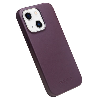 For iPhone 13 mini QIALINO Nappa Cowhide MagSafe Magnetic Protective Case (Purple Crystal) - iPhone 13 mini Cases by QIALINO | Online Shopping South Africa | PMC Jewellery | Buy Now Pay Later Mobicred