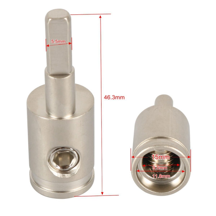 A5678 2 PCS Car Small Size Nickel-plated Brass 4GA to 8GA Audio Terminal Block - Terminal connectors by PMC Jewellery | Online Shopping South Africa | PMC Jewellery | Buy Now Pay Later Mobicred