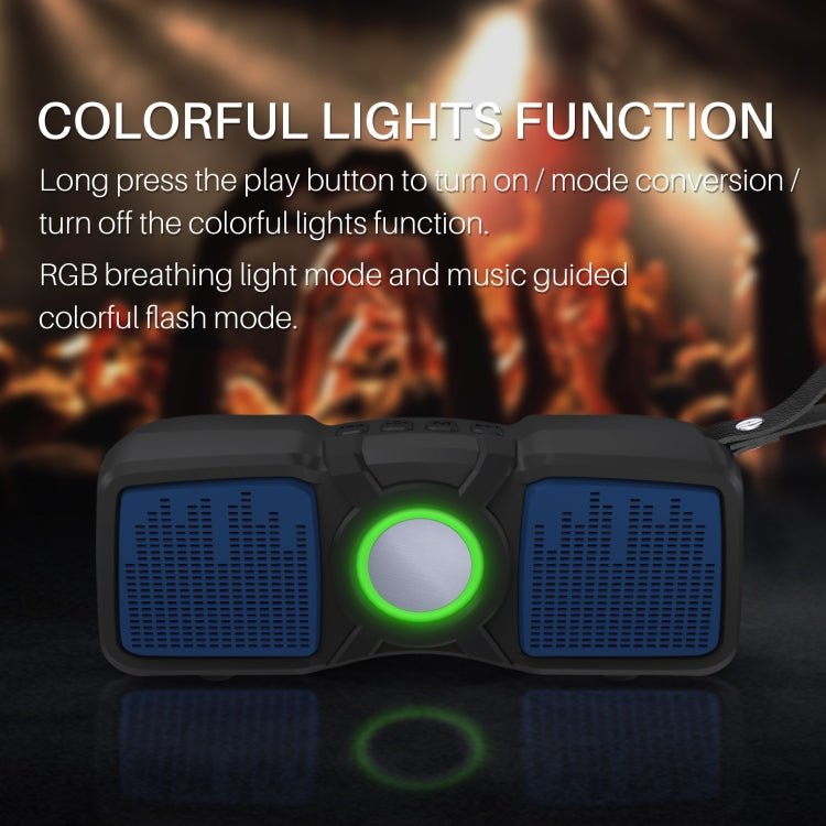 New Rixing NR-9011 Bluetooth 5.0 Portable Outdoor Wireless Bluetooth Speaker(Blue) - Desktop Speaker by NewRixing | Online Shopping South Africa | PMC Jewellery | Buy Now Pay Later Mobicred