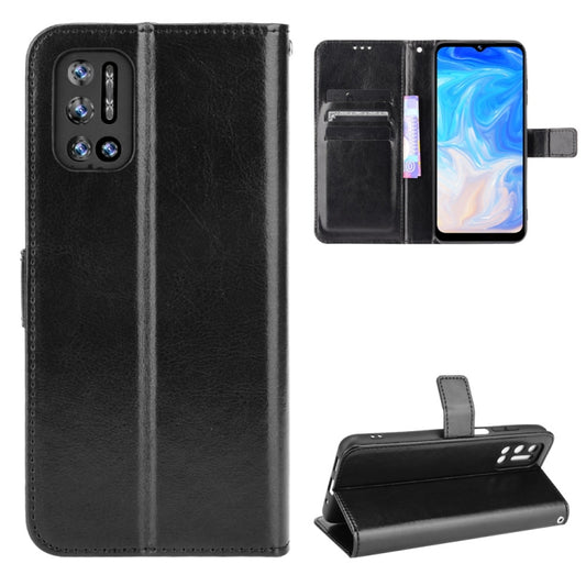 For Doogee N40 Pro Crazy Horse Texture Horizontal Flip Leather Case with Holder & Card Slots & Lanyard(Black) - More Brand by PMC Jewellery | Online Shopping South Africa | PMC Jewellery | Buy Now Pay Later Mobicred