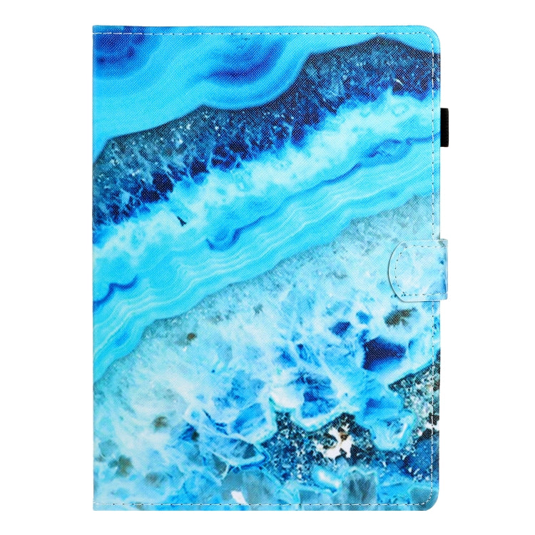 10 inch Universal Colored Drawing Horizontal Flip PU Leather Case with Holder & Card Slot(Blue Marble) - 10 - 11 inch by PMC TechLife | Online Shopping South Africa | PMC TechLife | Buy Now Pay Later Mobicred