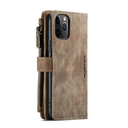 For iPhone 11 Pro CaseMe-C30 PU + TPU Multifunctional Horizontal Flip Leather Case with Holder & Card Slot & Wallet & Zipper Pocket (Brown) - iPhone 11 Pro Cases by CaseMe | Online Shopping South Africa | PMC Jewellery | Buy Now Pay Later Mobicred