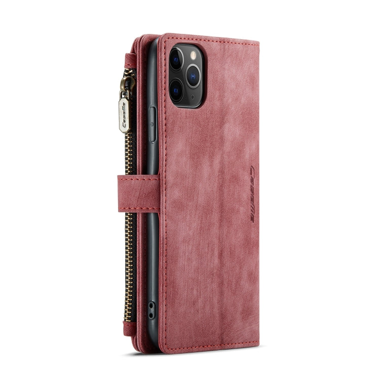 For iPhone 11 Pro Max CaseMe-C30 PU + TPU Multifunctional Horizontal Flip Leather Case with Holder & Card Slot & Wallet & Zipper Pocket (Red) - iPhone 11 Pro Max Cases by CaseMe | Online Shopping South Africa | PMC Jewellery | Buy Now Pay Later Mobicred