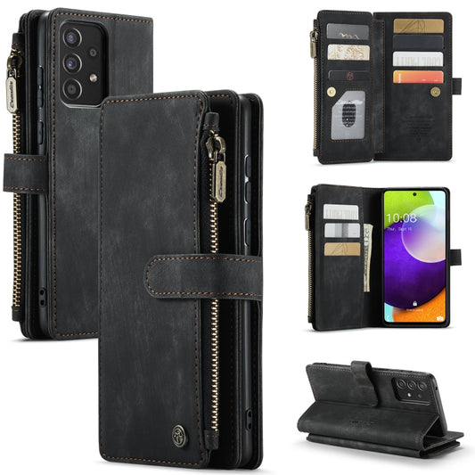 For Samsung Galaxy A52 5G / 4G CaseMe-C30 PU + TPU Multifunctional Horizontal Flip Leather Case with Holder & Card Slot & Wallet & Zipper Pocket(Black) - Galaxy Phone Cases by CaseMe | Online Shopping South Africa | PMC Jewellery | Buy Now Pay Later Mobicred