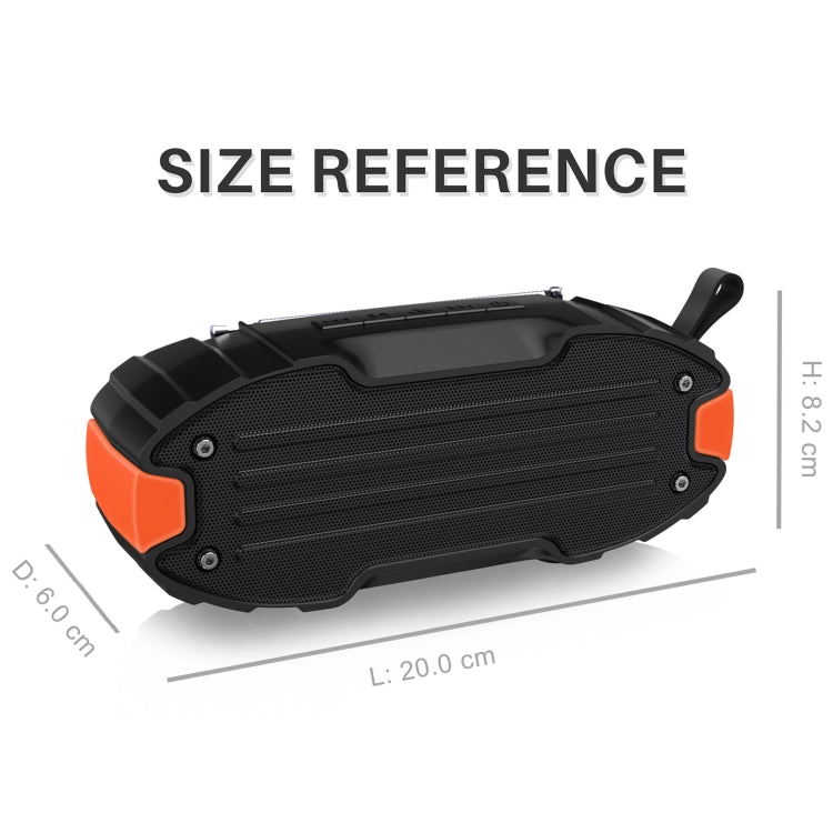 New Rixing NR-907FM TWS Outdoor Bluetooth Speaker Support Hands-free Call / FM with Handle & Antenna(Yellow) - free shipping - PMC Jewellery - Order now!