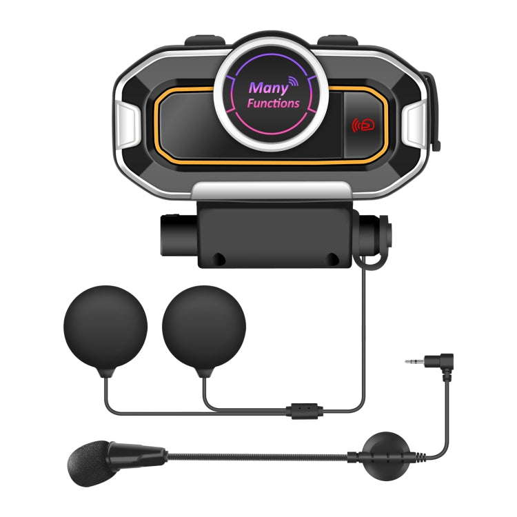 V9 Pro Motorcycle Helmet Bluetooth Walkie-talkie Support FM(Black) - Others by PMC TechLife | Online Shopping South Africa | PMC TechLife | Buy Now Pay Later Mobicred