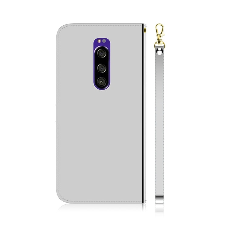 For Sony Xperia 1 Imitated Mirror Surface Horizontal Flip Leather Case with Holder & Card Slots & Wallet & Lanyard(Silver) - Sony Cases by PMC Jewellery | Online Shopping South Africa | PMC Jewellery