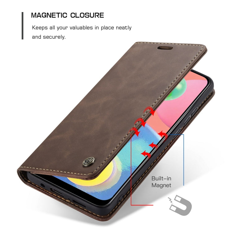 For Galaxy A70s CaseMe-013 Multifunctional Horizontal Flip Leather Case with Card Slot & Holder & Wallet(Coffee) - Galaxy Phone Cases by CaseMe | Online Shopping South Africa | PMC Jewellery | Buy Now Pay Later Mobicred