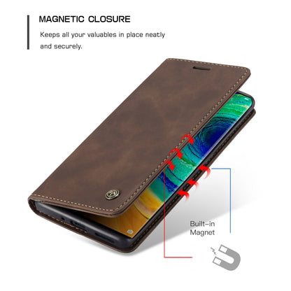 For Huawei Mate 30 Pro 4G / 5G CaseMe-013 Multifunctional Horizontal Flip Leather Case with Card Slot & Holder & Wallet(Coffee) - Huawei Cases by CaseMe | Online Shopping South Africa | PMC Jewellery | Buy Now Pay Later Mobicred