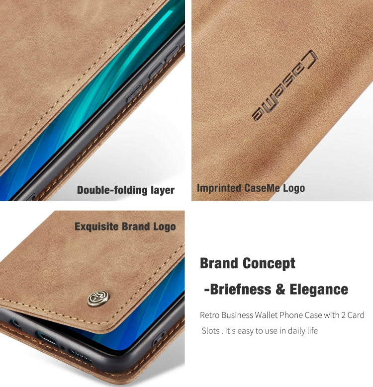 For Xiaomi Redmi Note 8 Pro CaseMe-013 Multifunctional Horizontal Flip Leather Case with Card Slot & Holder & Wallet(Brown) - Xiaomi Cases by CaseMe | Online Shopping South Africa | PMC Jewellery | Buy Now Pay Later Mobicred