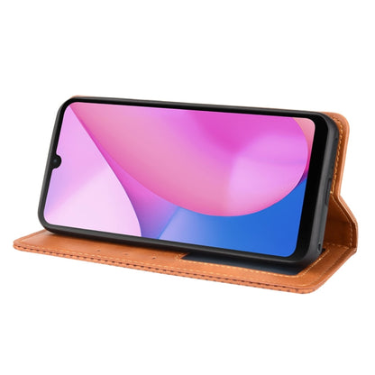 For Blackview Oscal C20 Magnetic Buckle Retro Crazy Horse Texture Horizontal Flip Leather Case with Holder & Card Slots & Photo Frame(Brown) - More Brand by PMC Jewellery | Online Shopping South Africa | PMC Jewellery | Buy Now Pay Later Mobicred