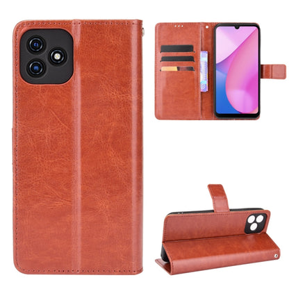 For Blackview Oscal C20 Crazy Horse Texture Horizontal Flip Leather Case with Holder & Card Slots & Lanyard(Brown) - More Brand by PMC Jewellery | Online Shopping South Africa | PMC Jewellery | Buy Now Pay Later Mobicred