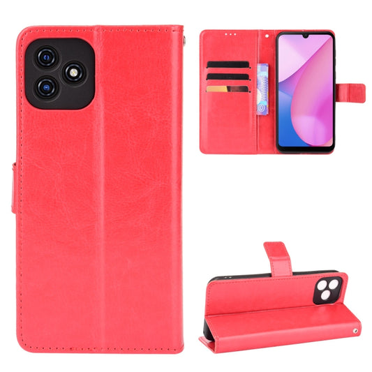 For Blackview Oscal C20 Crazy Horse Texture Horizontal Flip Leather Case with Holder & Card Slots & Lanyard(Red) - More Brand by PMC Jewellery | Online Shopping South Africa | PMC Jewellery | Buy Now Pay Later Mobicred