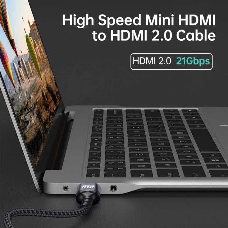 HDMI 2.0 Male to HDMI 2.0 Male 4K Ultra-HD Braided Adapter Cable, Cable Length:5m(Grey) - Cable by PMC Jewellery | Online Shopping South Africa | PMC Jewellery | Buy Now Pay Later Mobicred