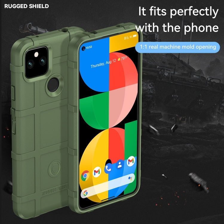 For Google Pixel 5a 5G Full Coverage Shockproof TPU Case(Green) - Google Cases by PMC Jewellery | Online Shopping South Africa | PMC Jewellery | Buy Now Pay Later Mobicred