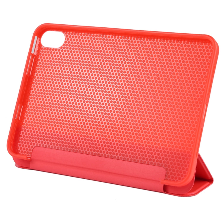 For iPad mini 2024 / mini 6 GEBEI Shockproof Horizontal Flip Tablet Case with Three-folding Holder(Red) - free shipping - PMC TechLife - Order now!