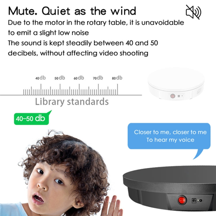 52cm Remote Control Electric Rotating Turntable Display Stand Video Shooting Props Turntable, Plug-in Power, Power Plug:UK Plug(White) - free shipping - PMC TechLife - Order now!