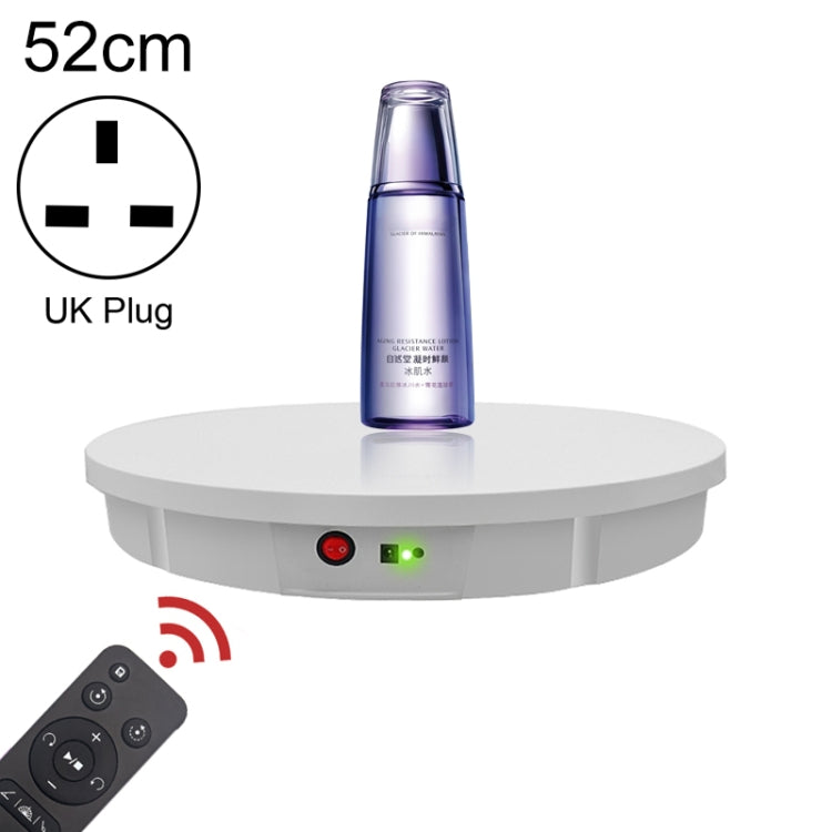 52cm Remote Control Electric Rotating Turntable Display Stand Video Shooting Props Turntable, Charging Power, Power Plug:UK Plug(White) - free shipping - PMC TechLife - Order now!